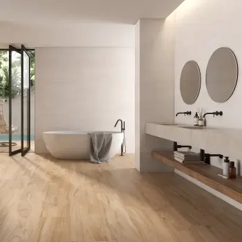 Bolzano Natural Wood Effect Matt Porcelain Tile 120x20cm