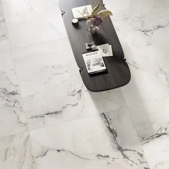 Camouflage White Marble Effect Italian Large Honed Porcelain Tile 120x120cm