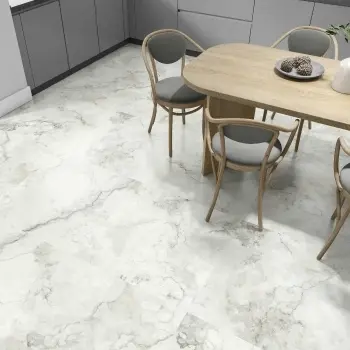Vintage White Stone Effect Large Matt Porcelain Tile 100x100cm