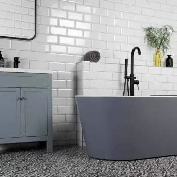 Metro White Ceramic Wall Tile 20x10cm