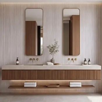 TrueTouch Grey Travertine Effect Composite Wall Panels