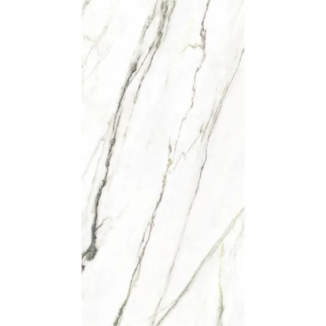 Macha Green Marble Effect Large Polished Porcelain Tile 120x60cm