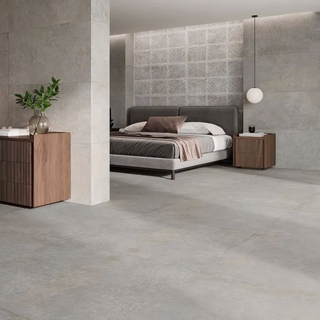 Feroe Dark Grey Concrete Effect Large Matt Porcelain Tile 120x59.5cm