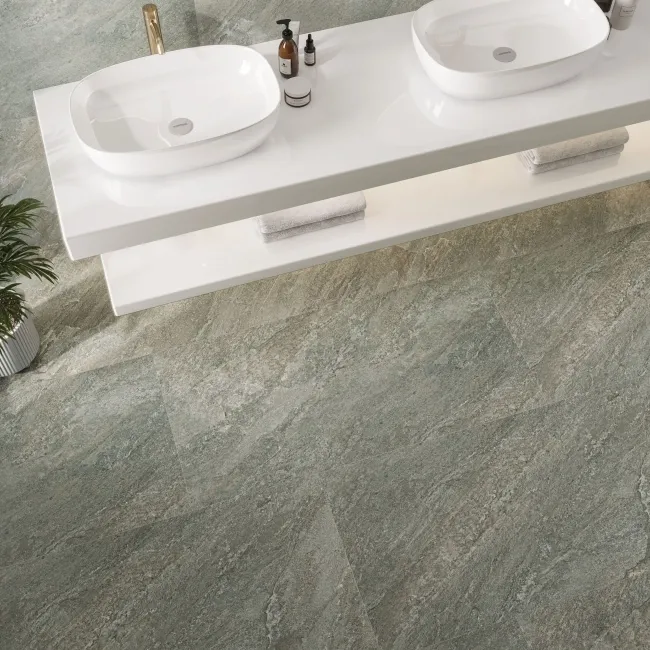 Quartz Stone Effect Grey Large Anti Slip Porcelain Tile 120x60cm