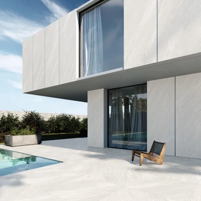 Alchemy Pearl Grey Slate Effect Large Matt Porcelain Slab 275x100cm