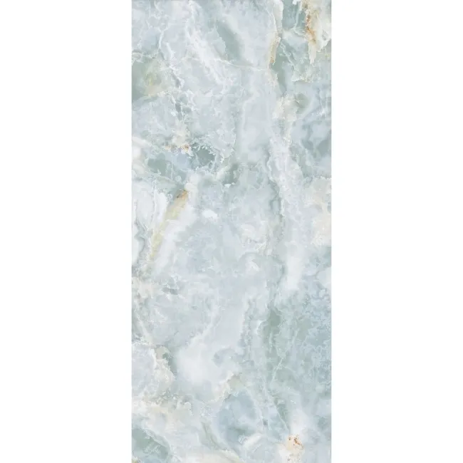 Onice Azzurro Onyx Marble Effect Italian Large Honed Porcelain Slab 278x120cm