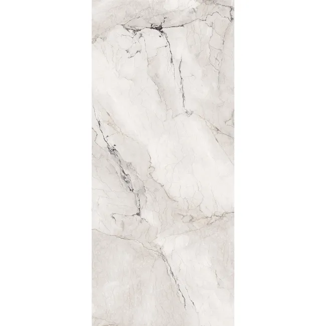 Camouflage White Marble Effect Italian Large Honed Porcelain Slab 278x120cm