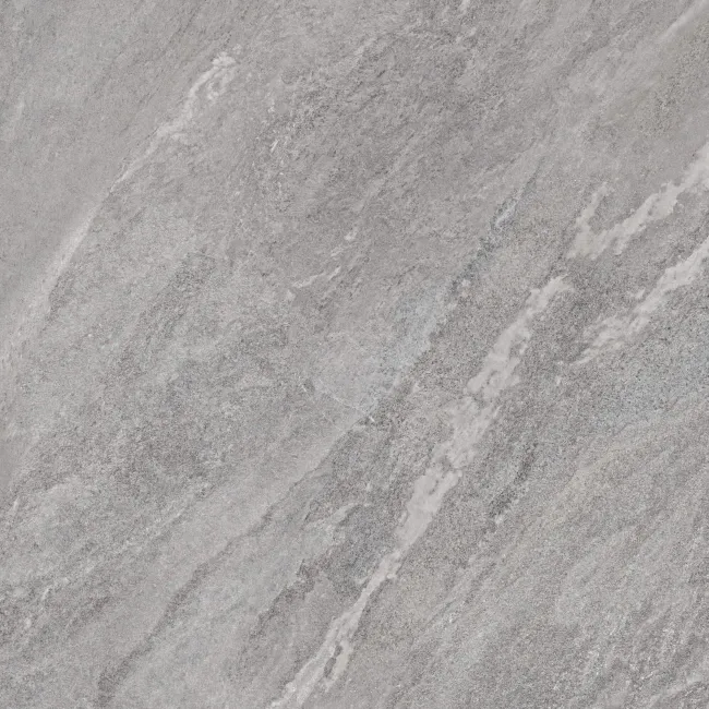 Strond Dolphin Grey Marble Effect Structured Matt Porcelain Tiles 100x100cm