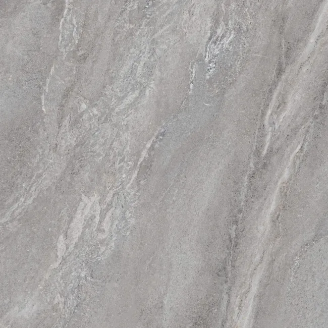 Strond Dolphin Grey Marble Effect Structured Matt Porcelain Tiles 100x100cm