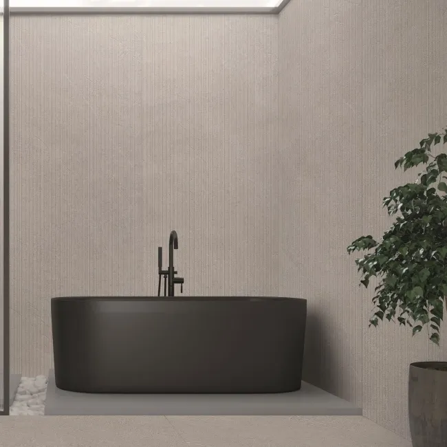 Piemonte Taupe Stone Effect Structured Decor Porcelain Slab 275x100cm