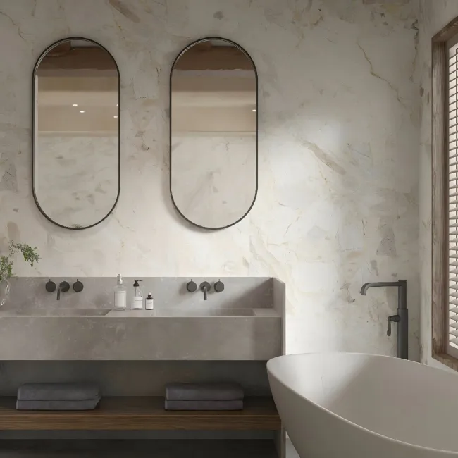 TrueTouch Limestone Terrazzo Composite Wall Panels