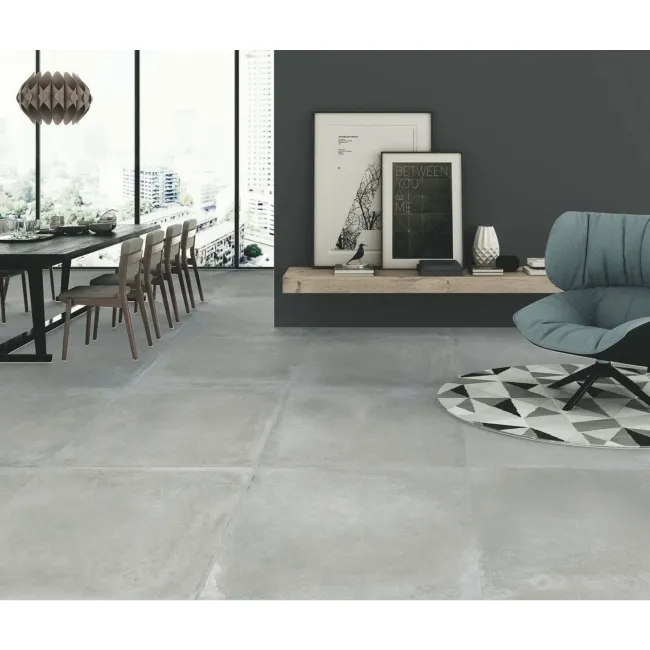 City Grey Concrete Effect Anti Slip Large Porcelain Tile 60.5x60.5cm