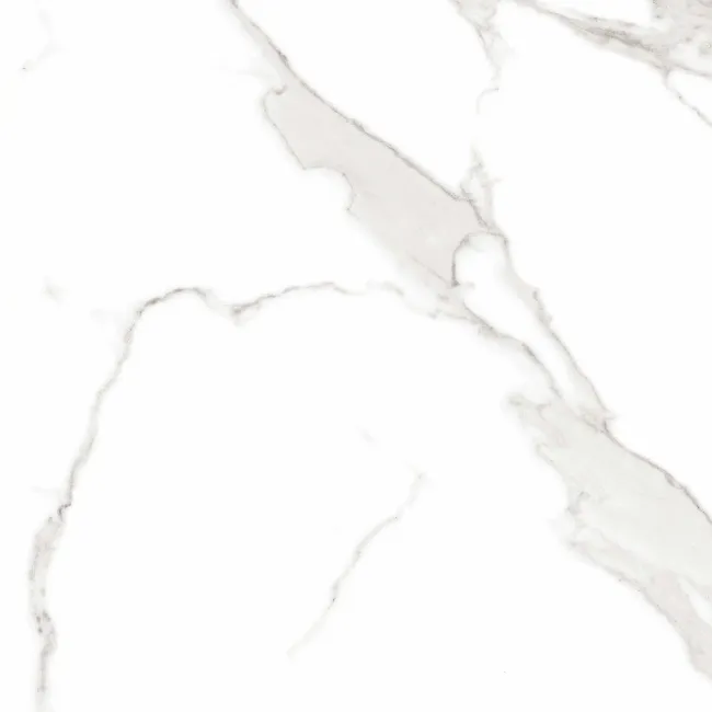 Carrara White Marble Effect Matt Ceramic Tile 45x45cm