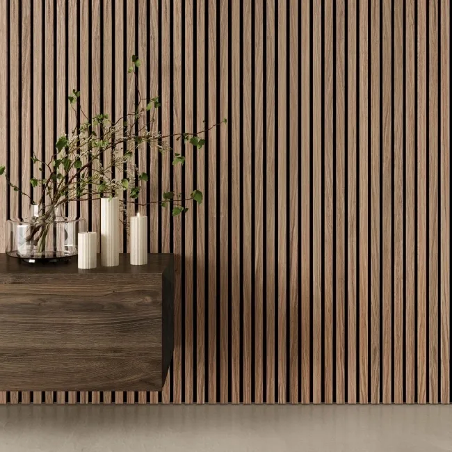 Trepanel® Autumn Brown Oak Acoustic Wood Wall Panels