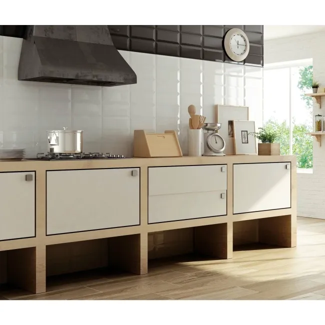 Metro White Ceramic Wall Tile 20x10cm