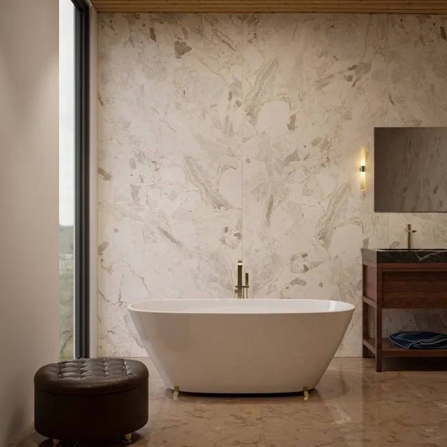 TrueTouch Limestone Terrazzo Composite Wall Panels