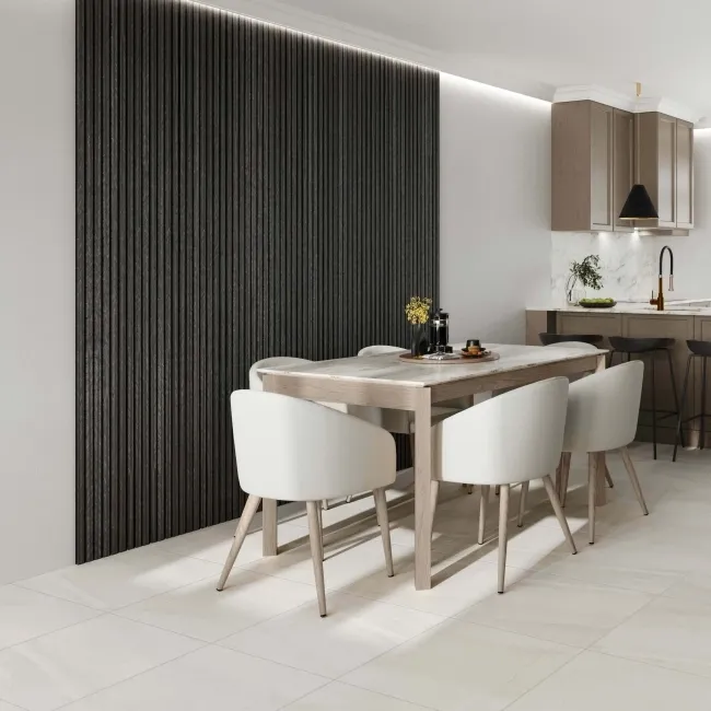 Trepanel® Chevron Noir Black Acoustic Wood Wall Panels