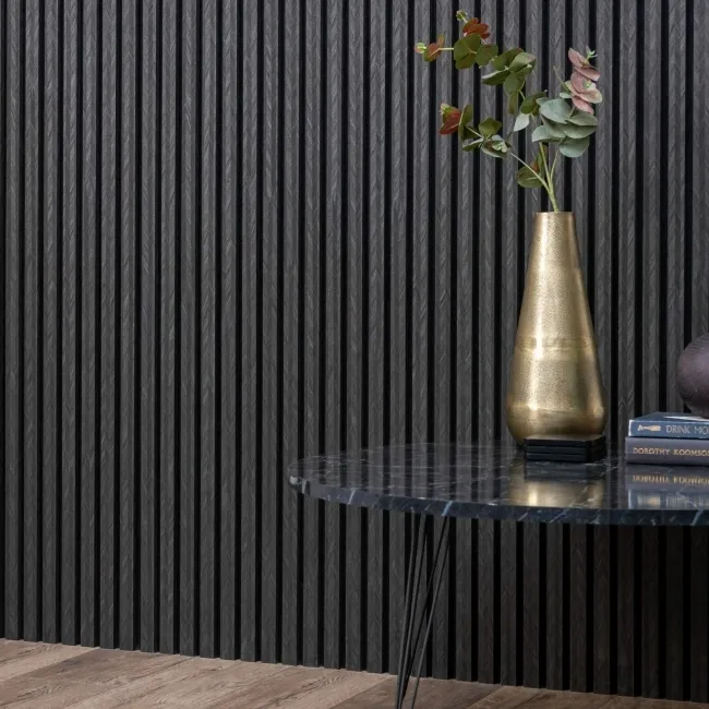 Trepanel® Chevron Noir Black Acoustic Wood Wall Panels