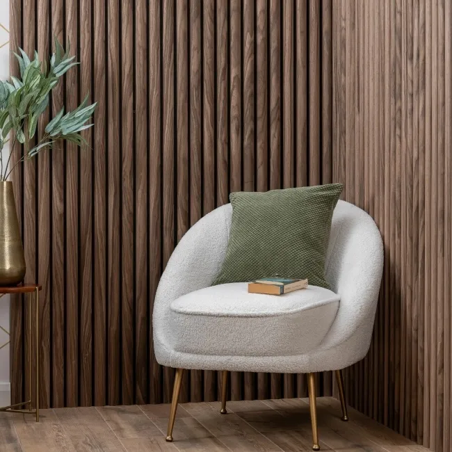 Trepanel Design® Autumn Brown Curve Acoustic Wood Wall Panels