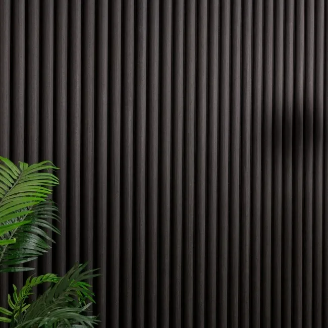 Trepanel Design® Noir Black Curve Acoustic Wood Wall Panels