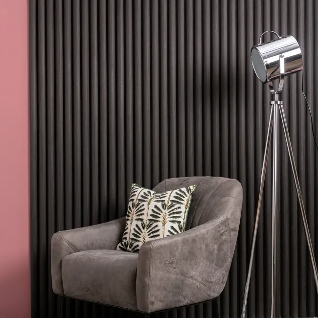 Trepanel Design® Noir Black Curve Acoustic Wood Wall Panels