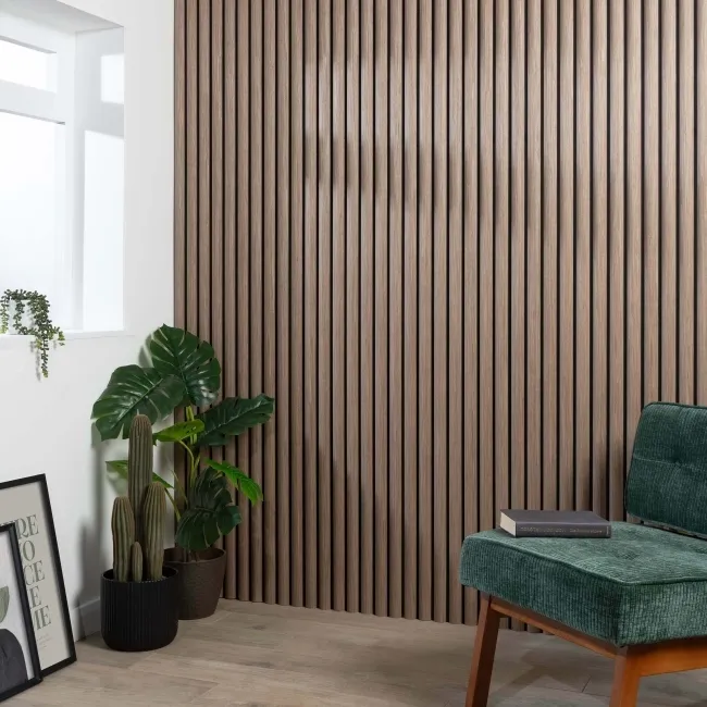 Trepanel Design® Smoked Oak Curve Acoustic Wood Wall Panels