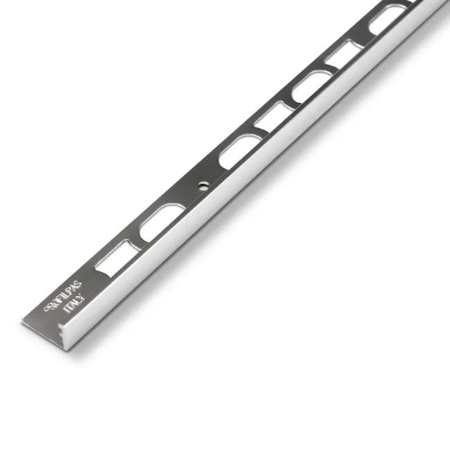 8mm Polished Silver Aluminium L shape Profile Trim