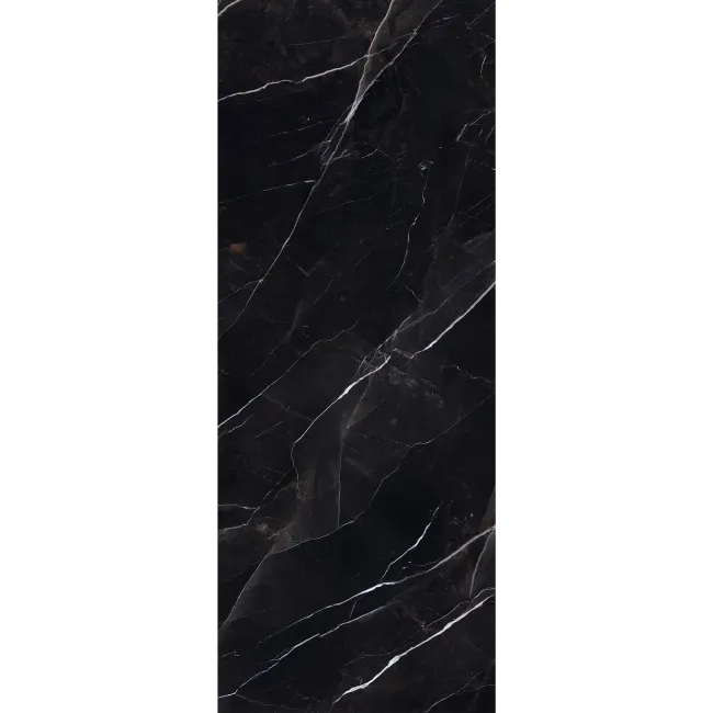Sublime Black Marble Effect Large Matt Porcelain Slab 275x100cm
