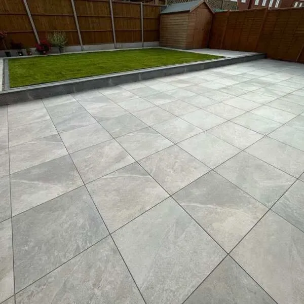 Maverick Grey Stone Effect Matt Porcelain Outdoor Paving Tile 59.5x59.5cm