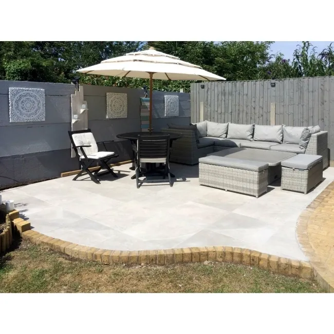 Maverick Grey Stone Effect Matt Porcelain Outdoor Paving Tile 59.5x59.5cm