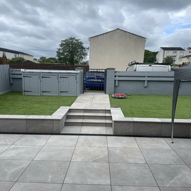 Maverick Grey Stone Effect Matt Porcelain Outdoor Paving Tile 59.5x59.5cm
