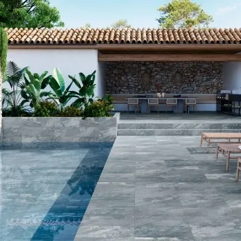 Sagano Blue Stone Effect Large Matt Porcelain Tile 120x60cm