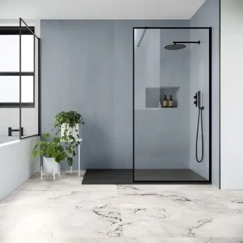 Retina Blue Concrete Effect Matt Italian Large Porcelain Slab 278x120cm