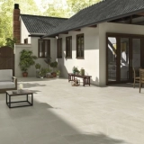 Bellevue Ivory Stone Effect Matt Porcelain Outdoor Paving Tile 59.5x59.5cm