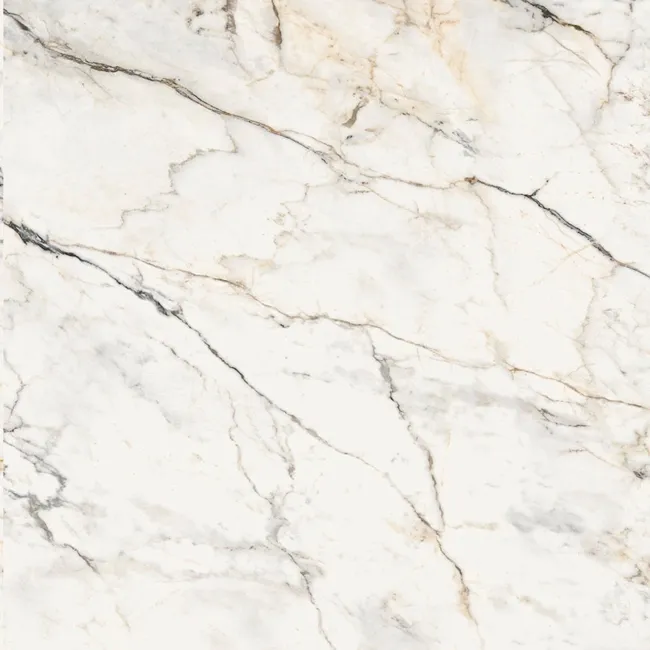 Paonazzetto White Marble Effect Italian Large Polished Porcelain Floor Tile 120x120cm
