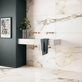Paonazzo White Marble Effect Italian Large Honed Porcelain Tile 120x60cm