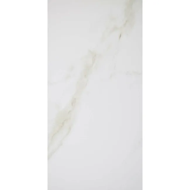 Carrara White Gold Gloss Marble Effect Ceramic Tile 60x30cm | Tile ...