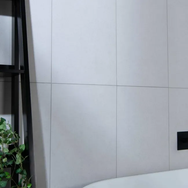 Cluny White Stone Effect Matt Ceramic Wall Tile 100x33.3cm