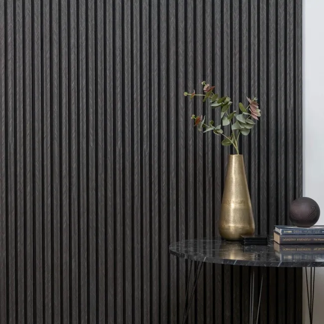 Trepanel® Chevron Noir Black Acoustic Wood Wall Panels