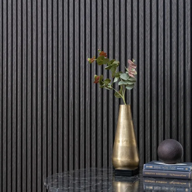 Trepanel® Chevron Noir Black Acoustic Wood Wall Panels