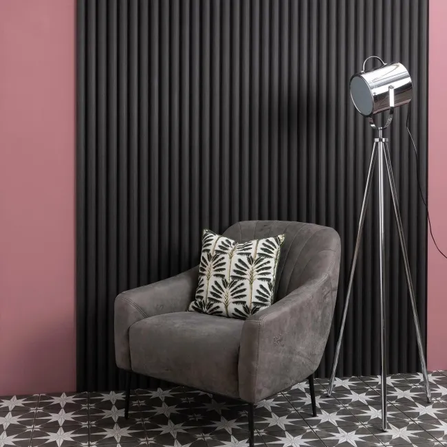 Trepanel Design® Noir Black Curve Acoustic Wood Wall Panels