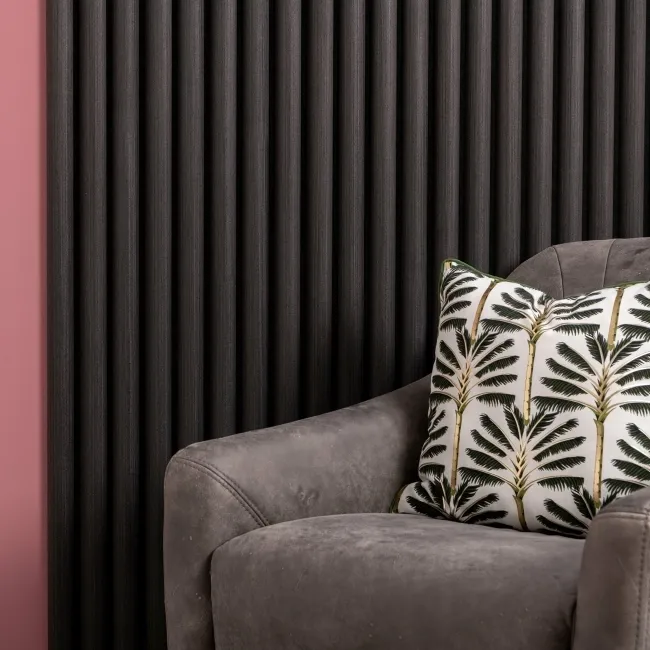 Trepanel Design® Noir Black Curve Acoustic Wood Wall Panels