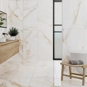 Lumiere Golden Grey Marble Effect Large Polished Porcelain Tile 119x59cm