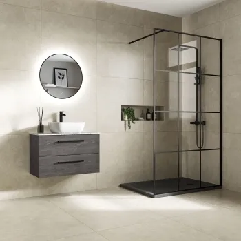 Blok Grey Limestone Effect Matt Italian Porcelain Large Tile 80x80cm