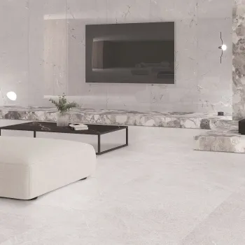 Piemonte Cloud Stone Effect Structured Matt Porcelain Tile 100x100cm