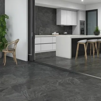 Colorado Anthracite Slate Effect Anti Slip Porcelain Tile 75x37cm