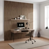 Trepanel Design® Autumn Brown Curve Acoustic Wood Wall Panels