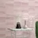 Riad Pink Brick Effect Gloss Ceramic Wall Tile 20x6.5cm