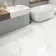 Carrara White Gloss Marble Effect Vitrified Ceramic Tile 60.4x60.4cm