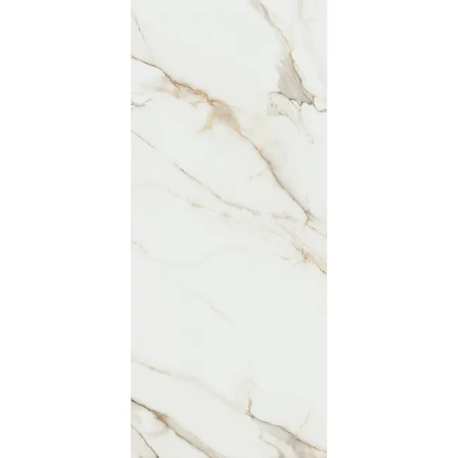 Lumiere Golden Grey Marble Effect Large Matt Porcelain Slab 280x120cm